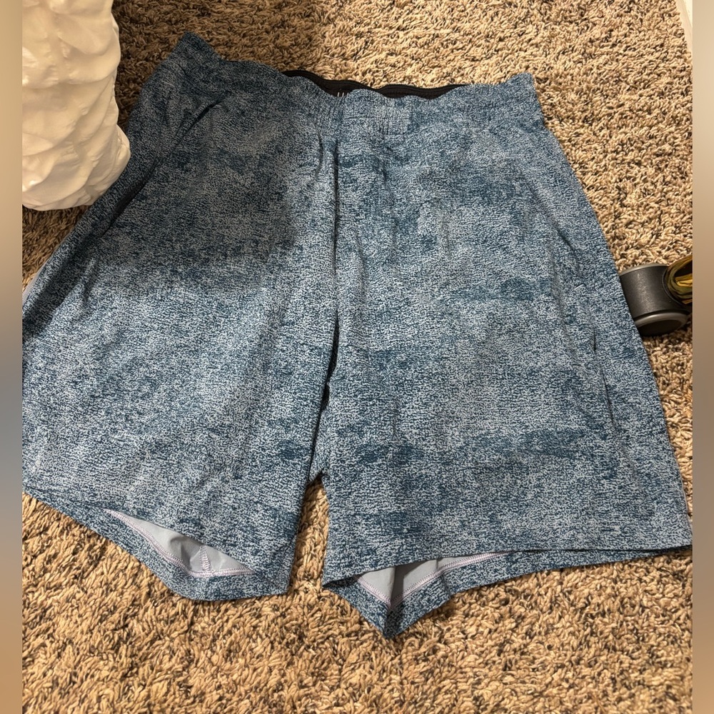 Men's Blue Lululemon Pace Breaker Shorts - Picture 2 of 5